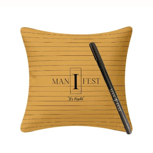 I Manifest "You Had Me At Yellow" Pillow Cover